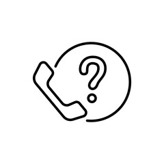 Customer support outline icons, minimalist vector illustration ,simple transparent graphic element .Isolated on white background