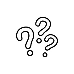 Question sign outline icons, minimalist vector illustration ,simple transparent graphic element .Isolated on white background