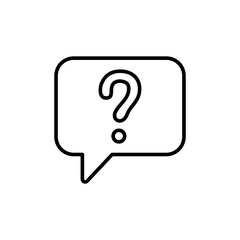 Question chat outline icons, minimalist vector illustration ,simple transparent graphic element .Isolated on white background