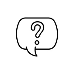 Question chat outline icons, minimalist vector illustration ,simple transparent graphic element .Isolated on white background