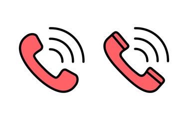 Call icon set illustration. telephone sign and symbol. phone icon. contact us