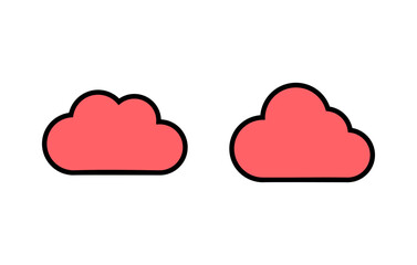 Cloud icon set illustration. cloud sign and symbol
