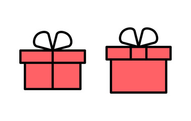 Gift icon set illustration. gift sign and symbol. birthday gift