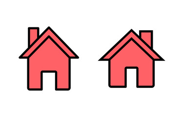 Home icon set illustration. House sign and symbol