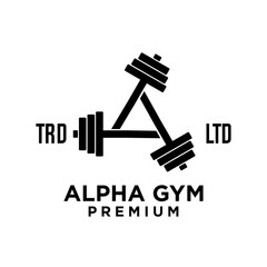 Gym Fitness letter A logo icon design