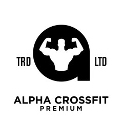 Gym Fitness letter A logo icon design
