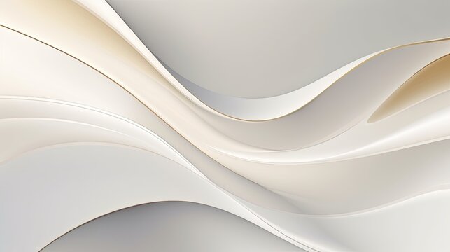 White abstract background with luxurious golden elements. © wanna
