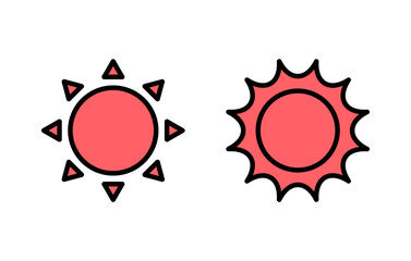 Sun icon set illustration. Brightness sign and symbol.