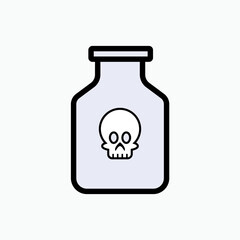 Liquid Poison Icon. Deadly Effect, Dangerous Material Symbol - Vector.