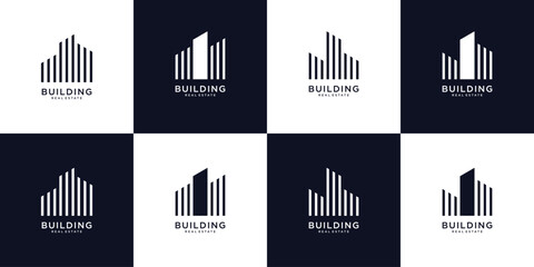 Creative real Estate Logo, real estate, house logo, building logo design collection.