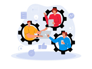 Teamwork illustrations.