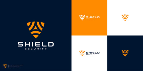 Abstract shield logo design template - obrazy, fototapety, plakaty