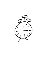 clock hand draw icon, vector best line icon.