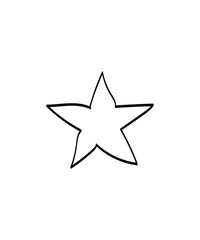 star hand draw line icon, vector best line icon.
