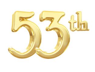 53th Anniversary Golden 3D