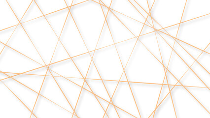 Obraz premium Chaotic abstract line background. Random geometric line seamless pattern. Orange outline monochrome texture. Vector illustration.