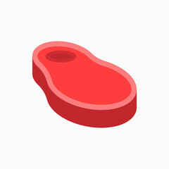Meat Icon. Food,  Flesh Symbol - Vector.