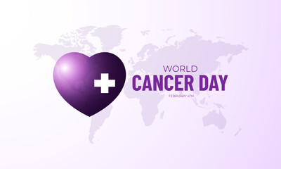 World Cancer Day February 4 Background Vector Illustration