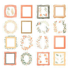 Watercolor Valentine Vintage Photo Frames