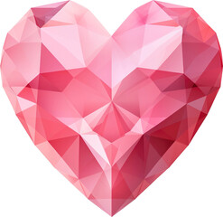 Naklejka na ściany i meble Diamond heart illustration isolated on transparent background. PNG