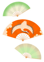 Traditional Japanese Illustration｜伝統的なイラスト|
扇｜背景なし