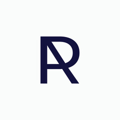 RA letter initial iconic branding minimal logo design graphic vector