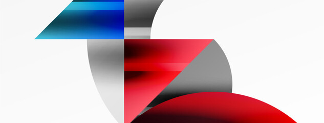 Geometric abstract background with abstract geometric shapes. Concept of creative technology, digital art, social communication, modern science for poster, cover, banner, brochure, website