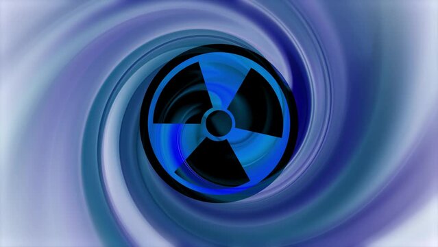 Radiation icon button, radioactive sign nuclear symbol. web app icon sign buttons , on the gradient twirl background .
