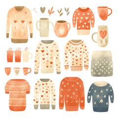 Watercolor Valentine Sweater Weather Love