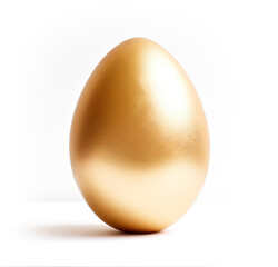 Golden egg isolated on transparent background. PNG