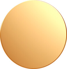 Gold coin isolated on transparent background. PNG