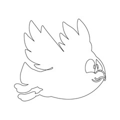 Cartoon owl animals continuous vector design