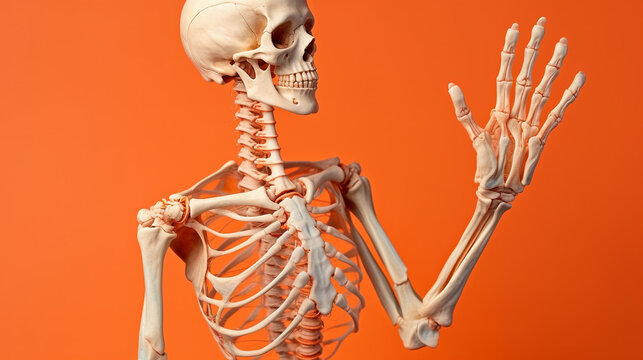 human skeleton isolated on black HD 8K wallpaper Stock Photographic Image 