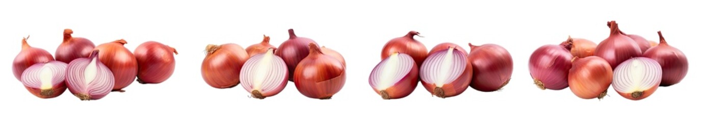 Fototapeta premium Collection of PNG. Onion isolated on a transparent background.