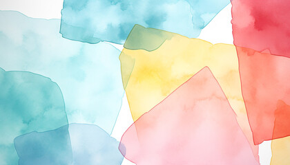 Abstract multi colored pattern, blue backdrop, watercolor painting generated by AI