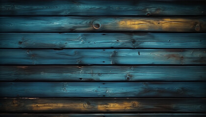 Old weathered wood plank on dark table generated by AI