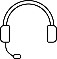 Headphones Planner and Journal Drawing Doodle Vector Illustration