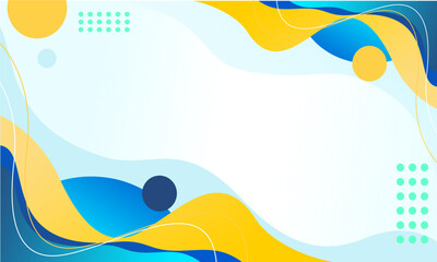 vector flat design of abstract background. Abstract blue and orange wave design modern banner template