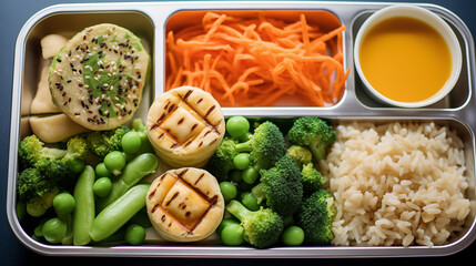 A good School or hospital lunch plate 