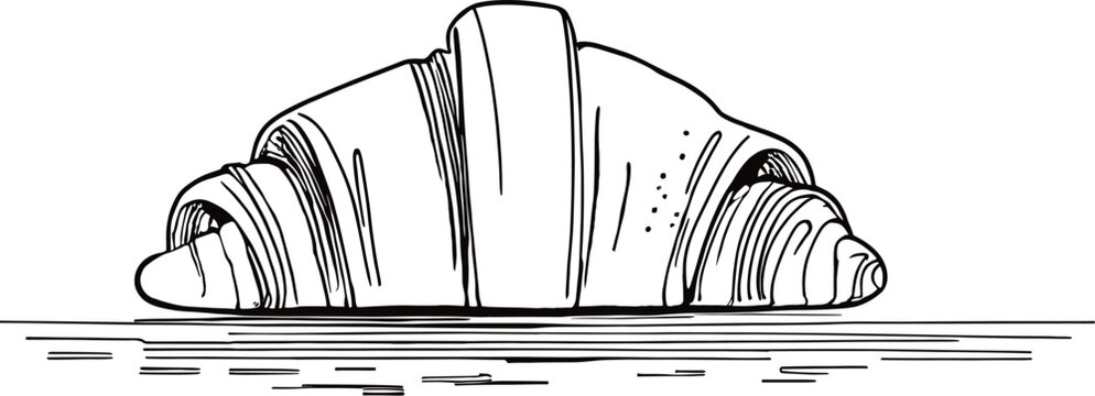 A Croissant, Hand drawing