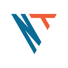 Initial N Logo, Triangle Shape Design