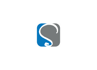 Fototapeta premium S modern logo design vector icon template with white background