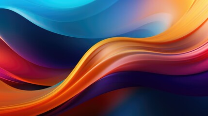 Sleek dynamic liquid pattern, multicolor gradient vibrant abstract wave pattern