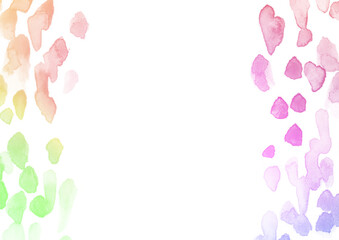 レインボーの水彩テクスチャの背景イラスト素材