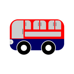 Red city bus vector