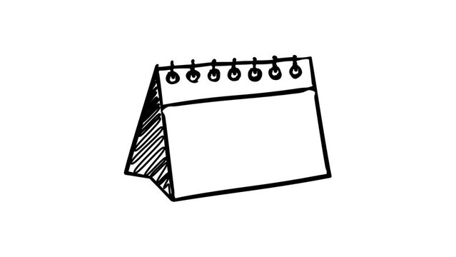 Animated scribble style Back To School Icon with calendar Icon