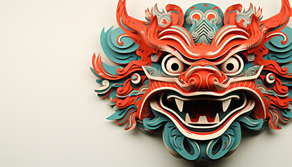 Chinese culture illustration dragon symbolizes celebration and tradition generated by AI