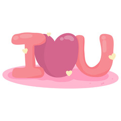 I Love You Lettering