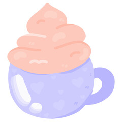 Cup of cream illustration
