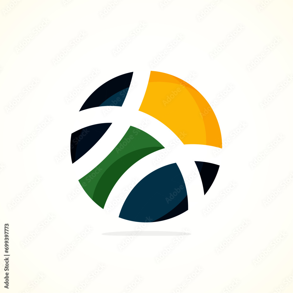 Poster Abstract circle logo - minimalist emblem, timeless and universal shape of circle. Unique logo represent range of brands and concepts, encapsulating simplicity and creativity in single, iconic image